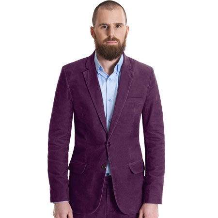 Herren Cordjacken Violett